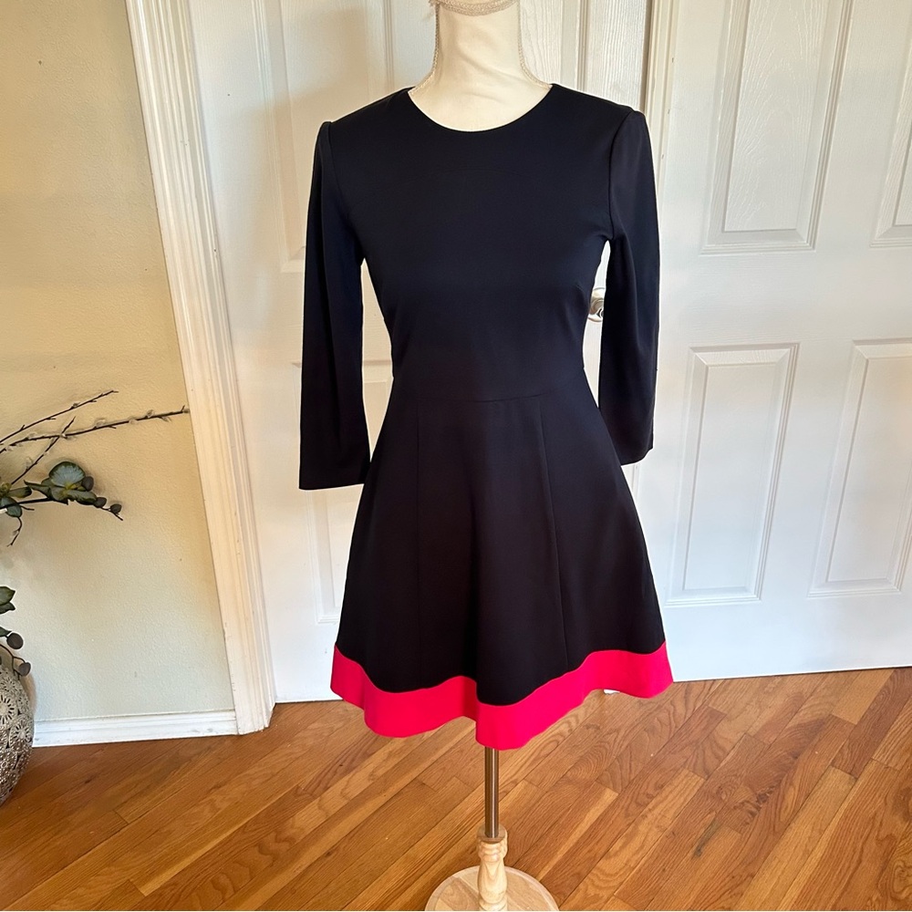 Eliza J Blue & Pink Color Block Knee Length Dress in Women’s Sz 4P